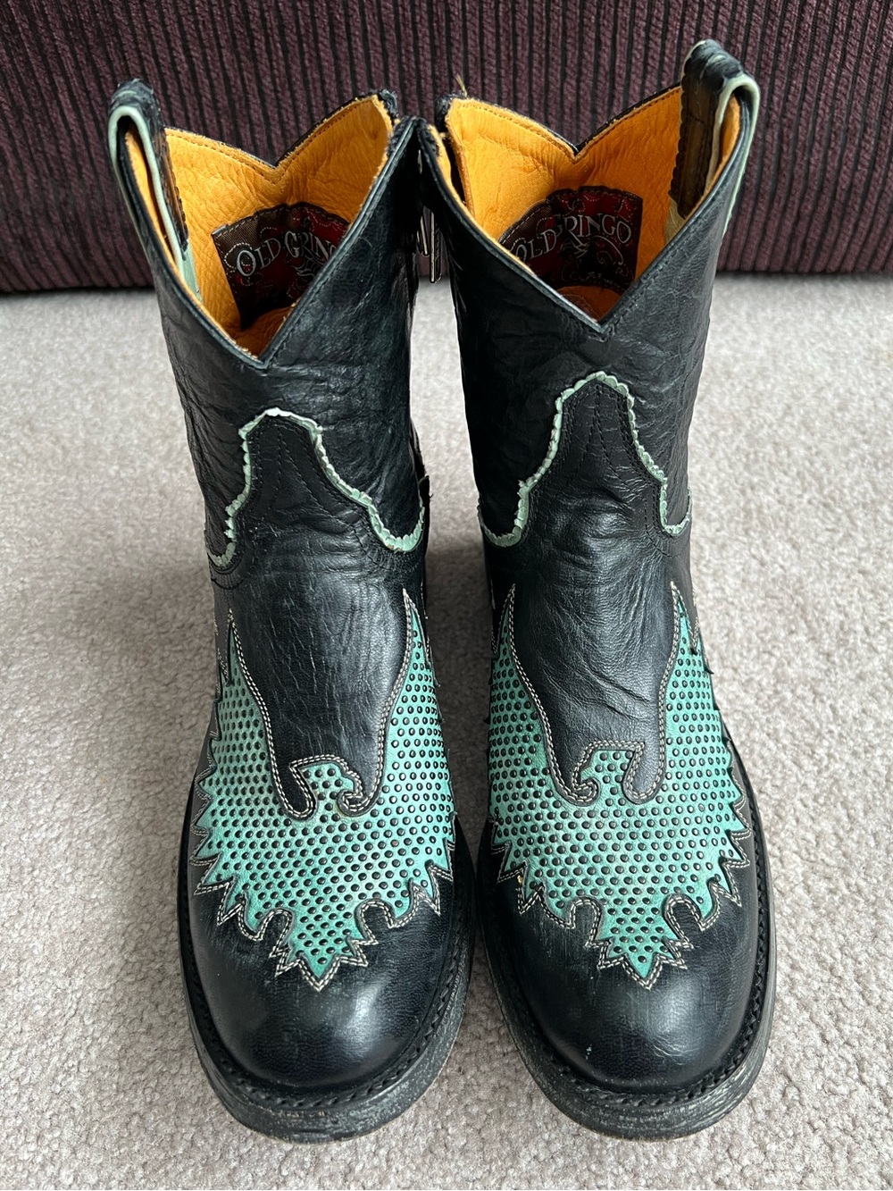 New Old Gringo 7.5 B Iron Eagle Western Cowboy Boots Ankle Booties